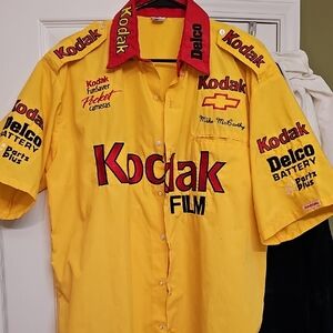 Kodak Yellow and Red Mike McCarthy Crew Chief Uniform Shirt